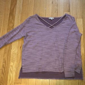 American Eagle Pink criss cross top